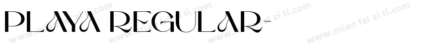 Playa Regular字体转换